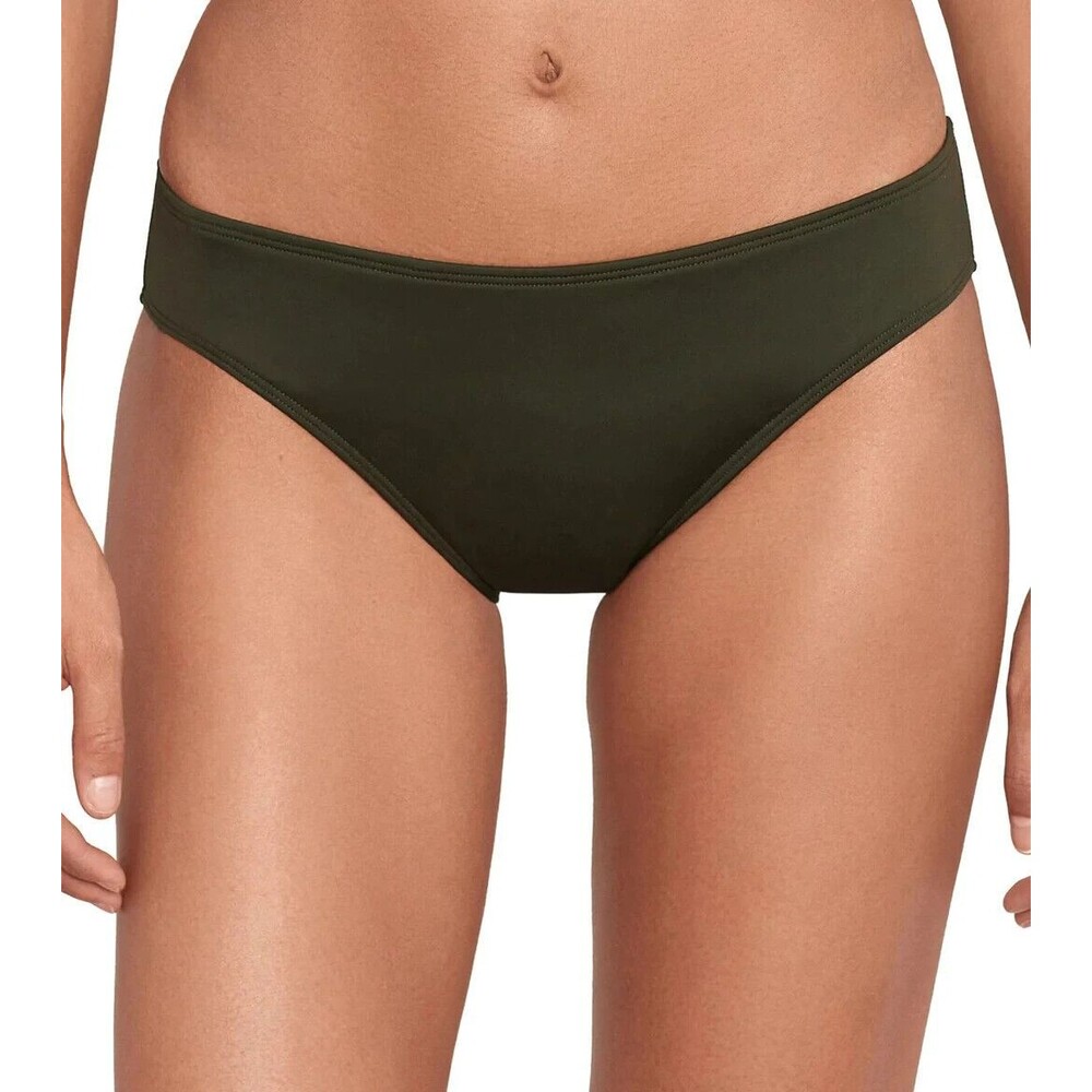 Lauren Ralph Lauren Women's Beach Club Solid Hipster Bikini Bottoms, Olive, 12